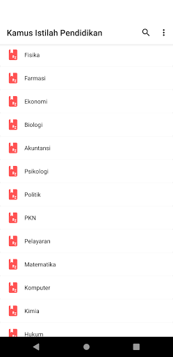 Android application Kamus Istilah screenshort