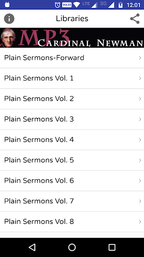 Cardinal Newman Catholic Audio Screen 3