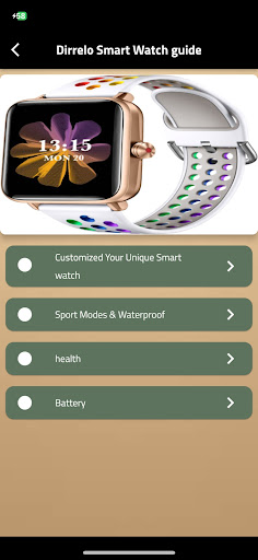 Android application Dirrelo Smart Watch guide screenshort
