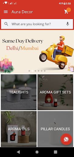 Android application AuraDecor screenshort