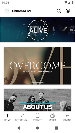 Android application Church ALIVE NJ screenshort