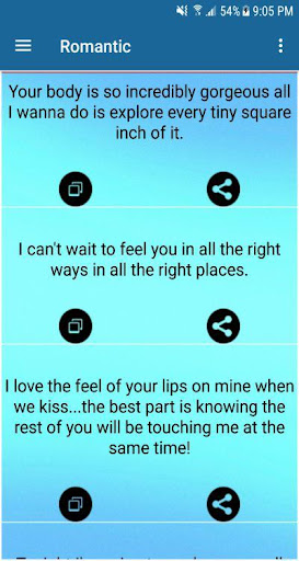 Romantic Messages Screen 3