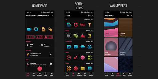 Screenshot of Pastel Colors Icons Pack