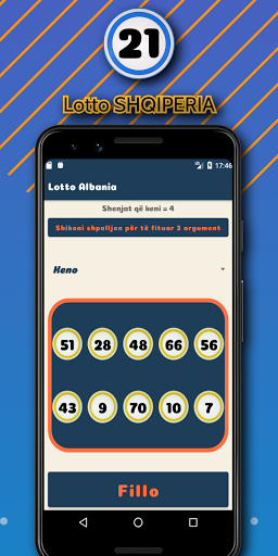 Android application Loteria Kombëtare Predictions screenshort