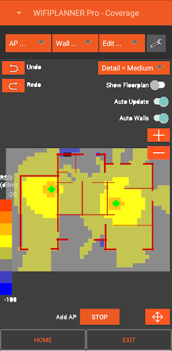 WiFi Heatmap Planner Simulator Screen 3