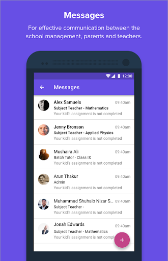 School Management App - Fedena Screen 2