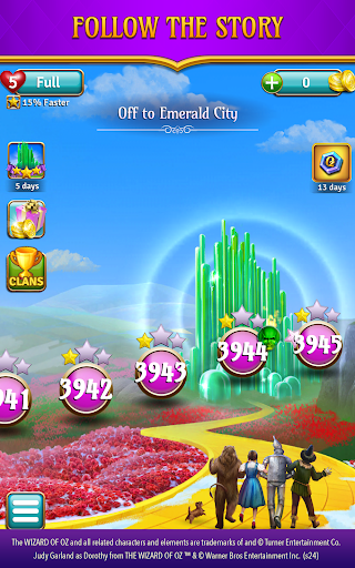 Screenshot of The Wizard of Oz Magic Match 3