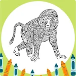 Cover Image of 下载 Baboon Mandala Coloring Book  APK