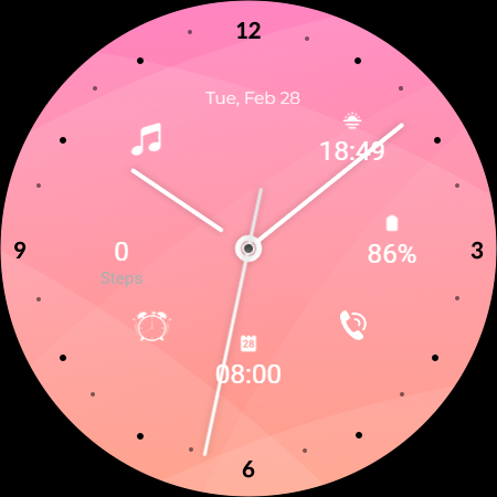 Rose Gold Watch Face L74