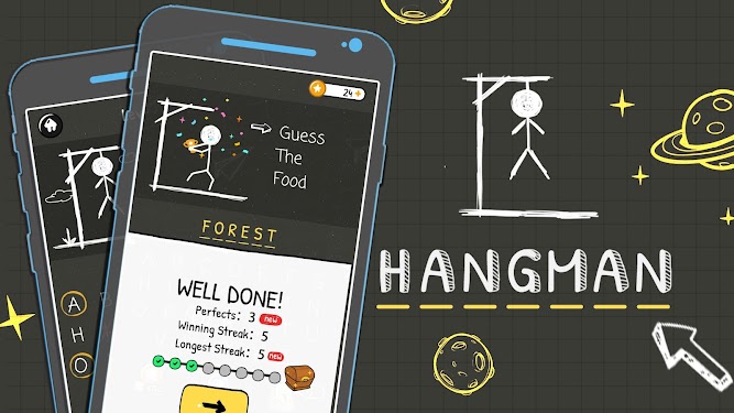 #1. Hangman Words: 2 Player Games (Android) By: Warm Word