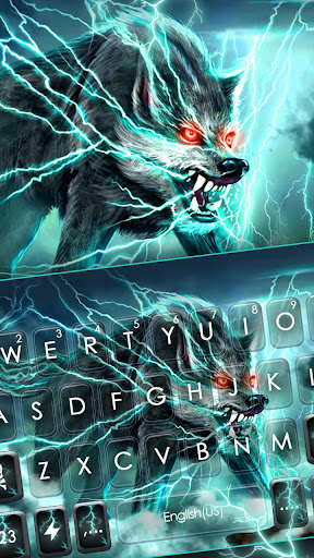 Android application Scary Lightning Wolf Keyboard screenshort