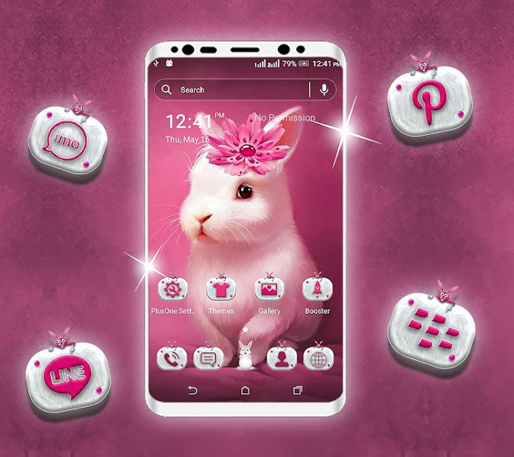 Cute Bunny Launcher Theme - 2.4 - (Android)