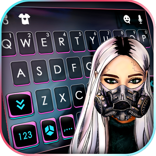 Cyberpunk Mask Keyboard Backgr logo