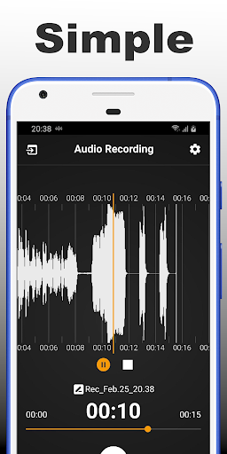 Android application Audio Recording screenshort