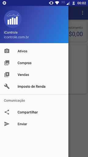 Android application iControle - Cálculo IR FIIs screenshort
