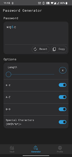 Android application Password Manager screenshort