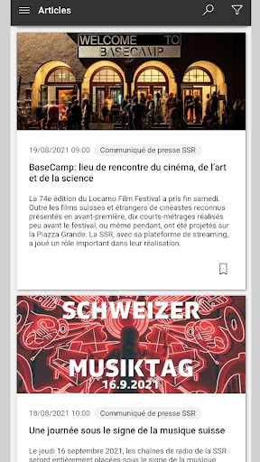 Aperçu de l'application