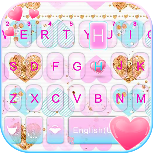 Pastel Heart Love Keyboard The logo