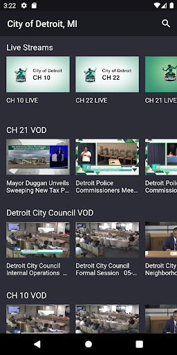 Android application Detroit Connected screenshort