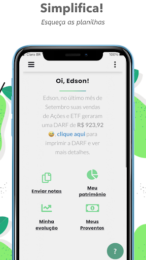 Android application myProfit (versão web) screenshort
