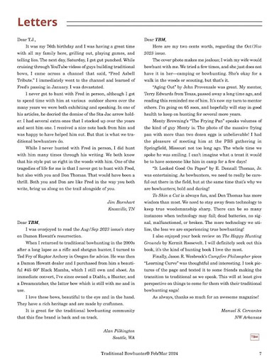Screenshot of Traditional Bowhunter Magazine
