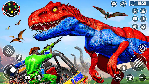 Android application Wild Dinosaur Hunting Gun Game screenshort