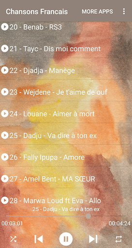Chansons françaises Offline Screen 3