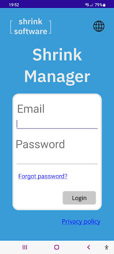 Android application Shrink Manager screenshort
