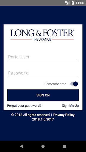 Android application Long & Foster Insurance screenshort