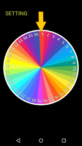 Android application ROULETTE screenshort