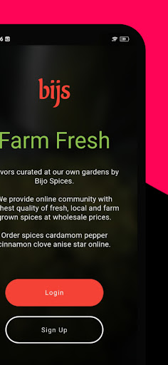 Android application Bijo Spices screenshort