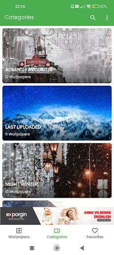 Android application Winter Wallpaper 4K screenshort