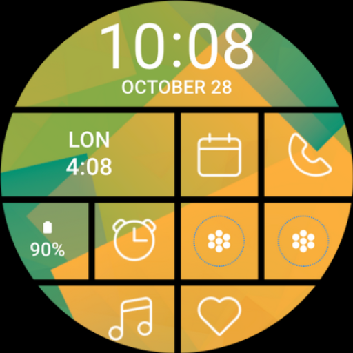 Yellow Green Tile Watch Face logo