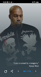 Captura de Pantalla 2 Kanye West Quotes and Lyrics android