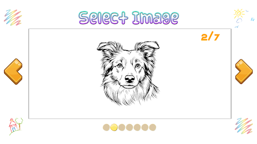 Border Collie Lovely Coloring Screen 2