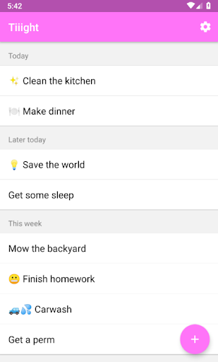 Android application Tiiight: Offline Reminders & N screenshort