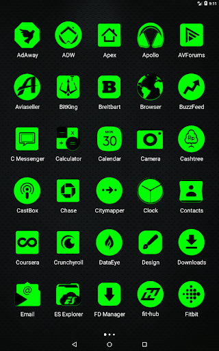 Green and Black Icon Pack