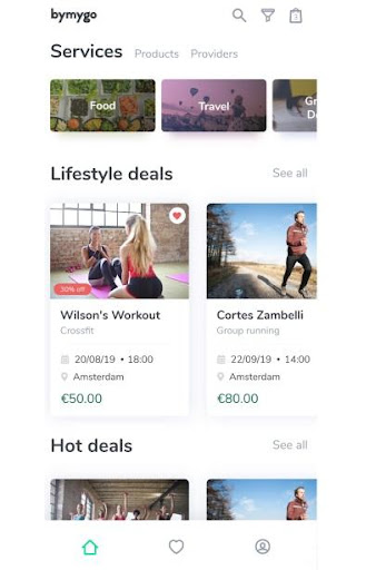 Android application Bymygo screenshort