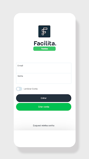 Android application Facilita - Homologação screenshort