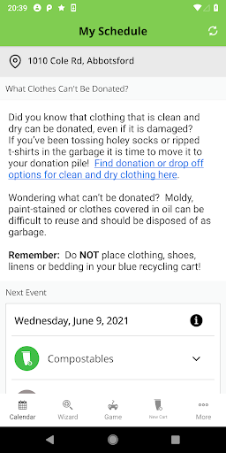 Abbotsford Curbside Collection Screen 3