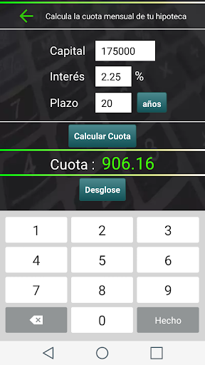 Simulador Hipotecas Screen 2