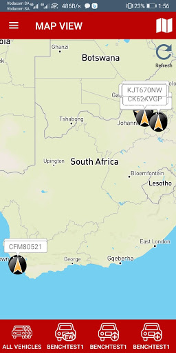 Android application Vodatrack screenshort
