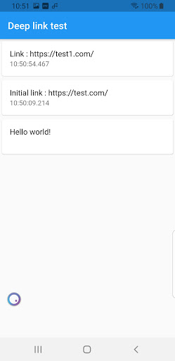 deep link sample Screen 2