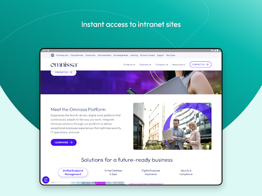 Screenshot of Web - Workspace ONE