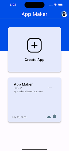 Sitesurface App Maker Screen 2