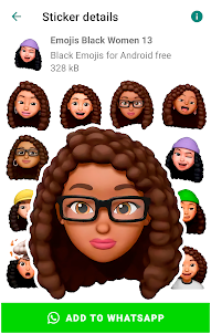 Emoji Black People Stickers