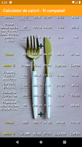 Calculator de calorii Screen 3