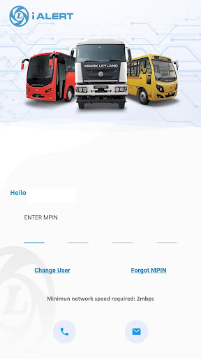 Android application Ashok Leyland i-Alert screenshort