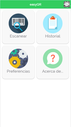 Android application easyQR screenshort