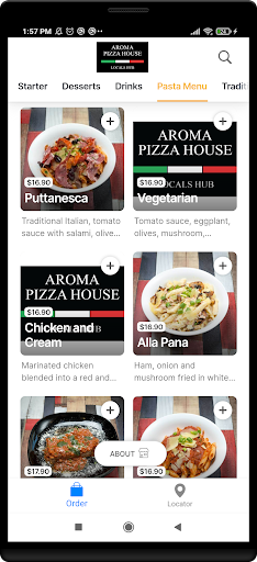 Android application Aroma Pizza Dernancourt screenshort